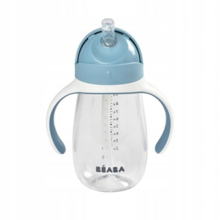 Beaba nevylievací pohár so slamkou 300 ml modrý